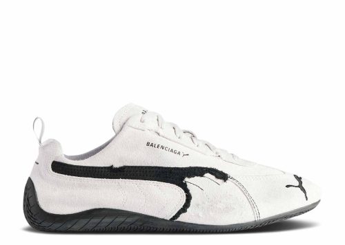 Balenciaga x Puma Speedcat Suede Distressed White Black 847146
