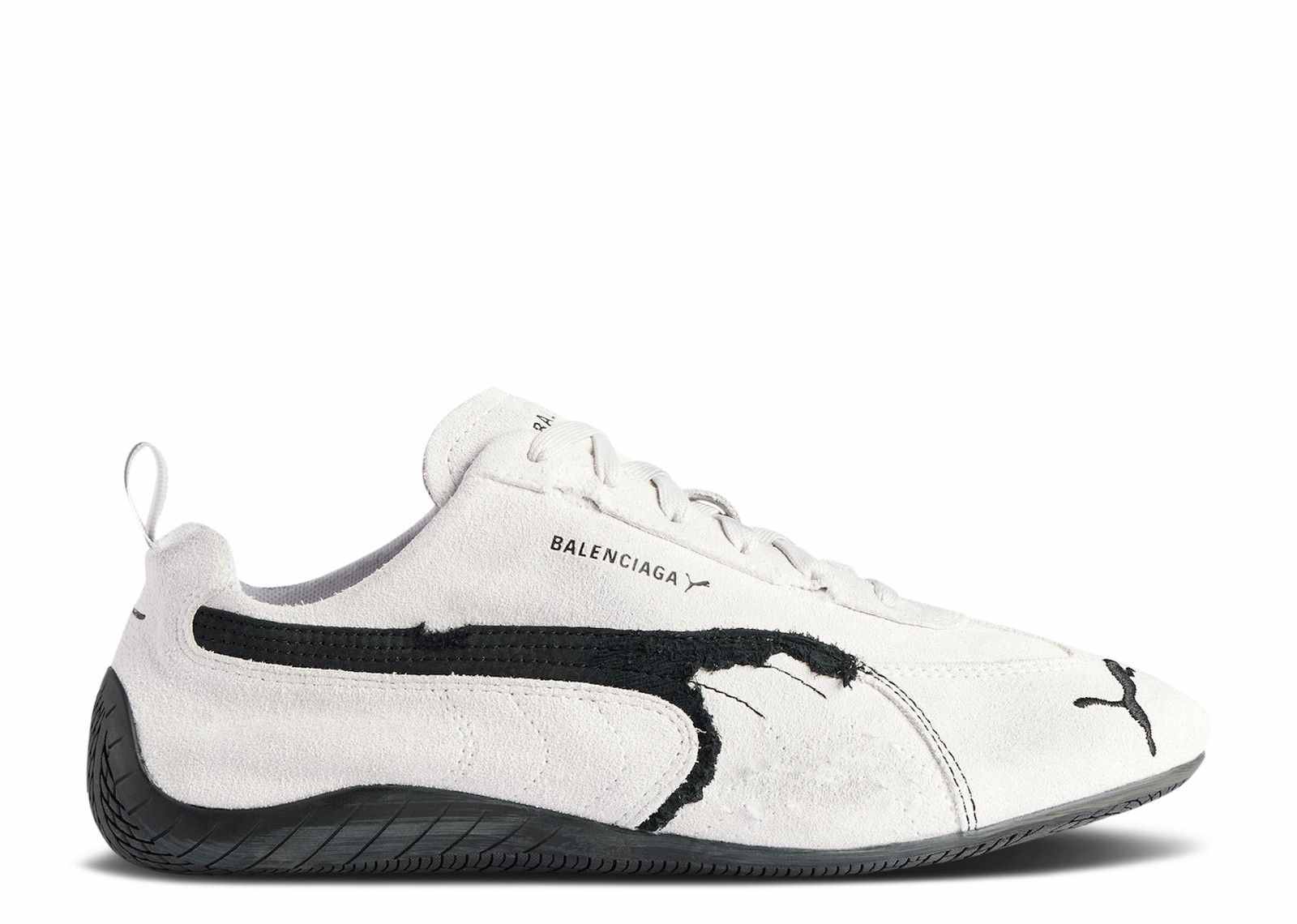 Balenciaga x Puma Speedcat Suede Distressed White Black 847146