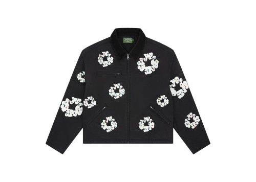Denim Tears Cotton Wreath Canvas Work Jacket Black