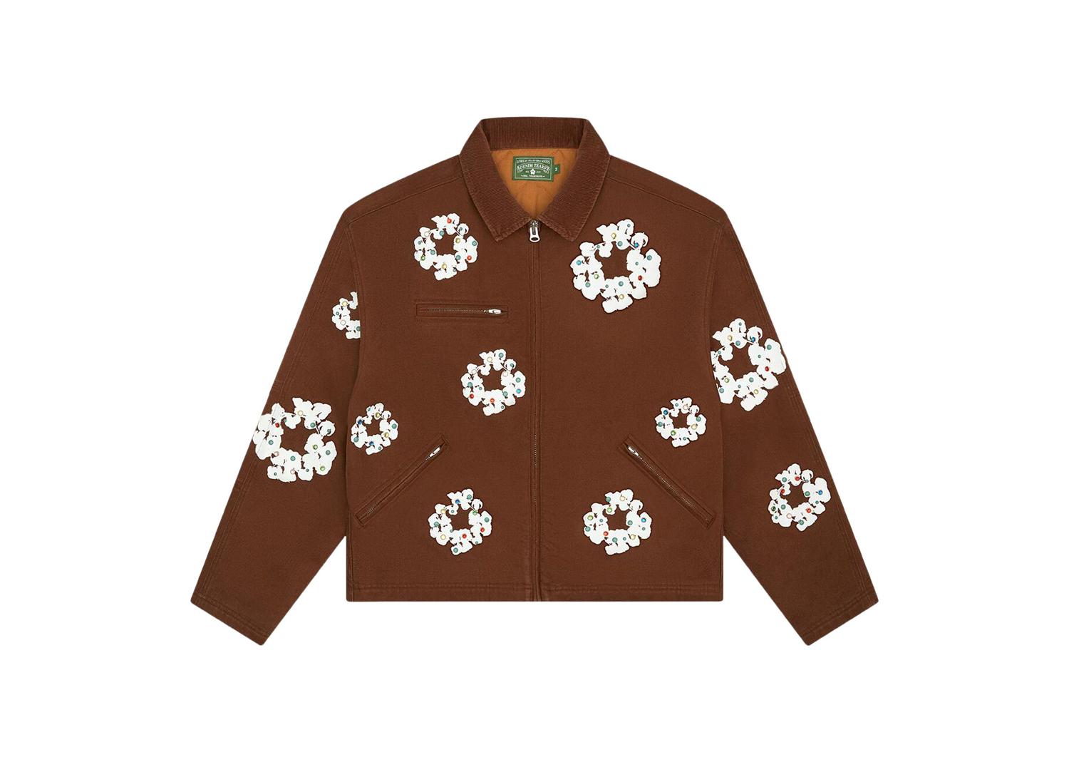 Denim Tears Cotton Wreath Canvas Work Jacket Brown