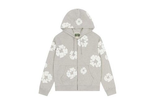 Denim Tears Cotton Wreath Zip Hoodie Grey