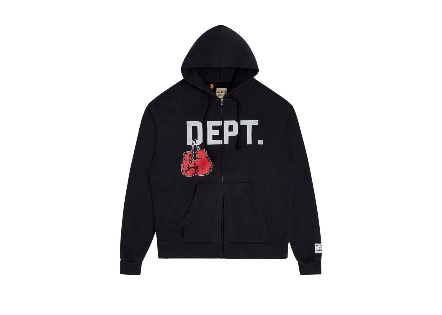 Gallery Dept. Boxing Merch Zip Hoodie Vintage Black