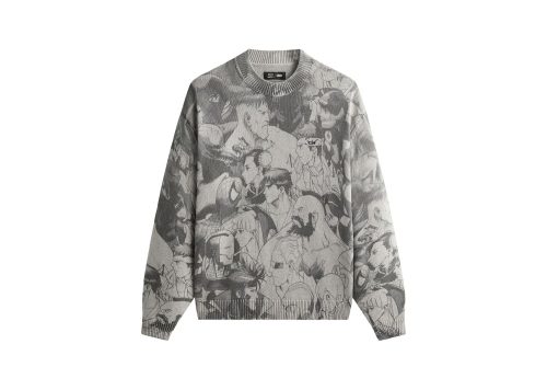 Kith x Marvel vs. Capcom Super Heroes Crewneck Sweater Light Heather Grey