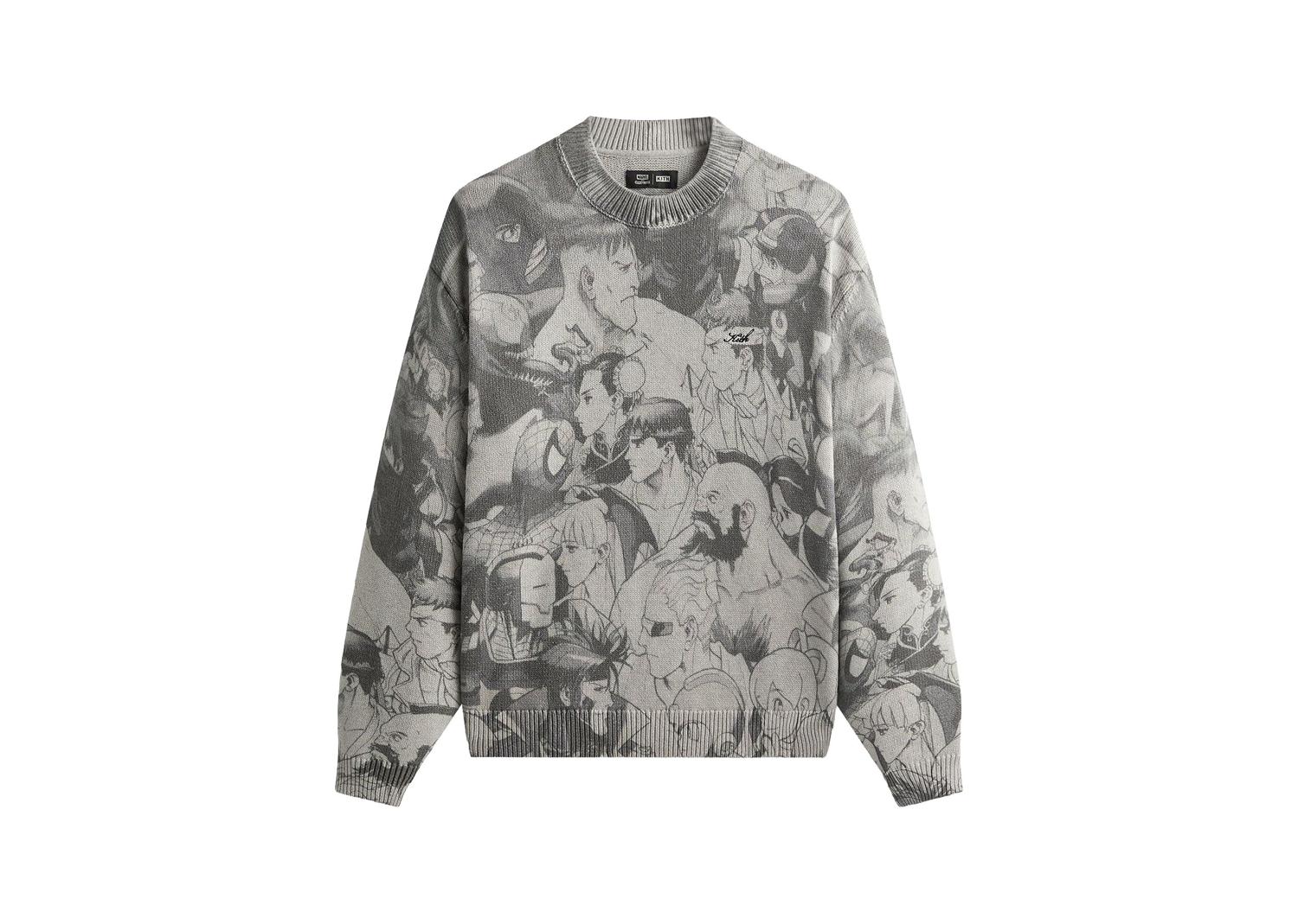 Kith x Marvel vs. Capcom Super Heroes Crewneck Sweater Light Heather Grey