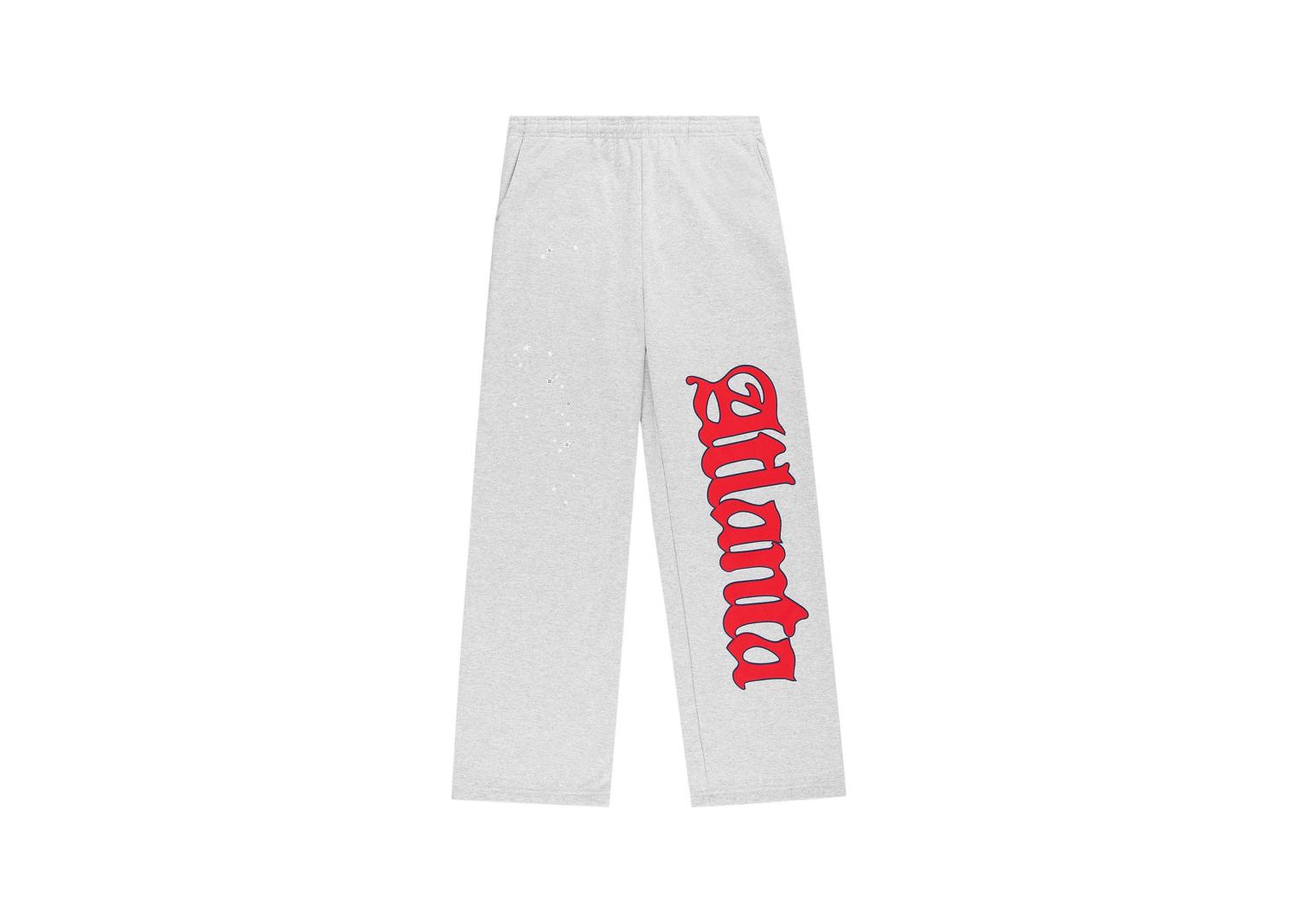 Sp5der Atlanta Wide Leg Sweatpant Heather Grey