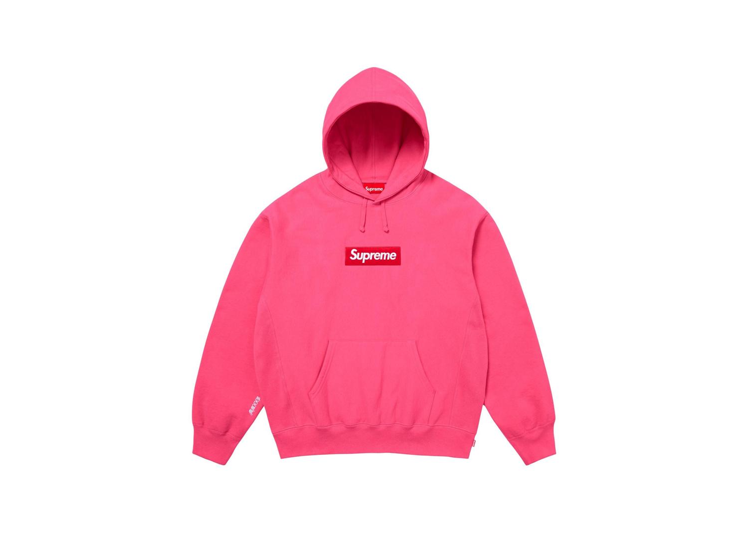 Supreme Box Logo Hooded Sweatshirt Magenta