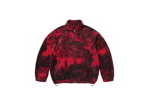 Supreme New York Fleece Jacket Red