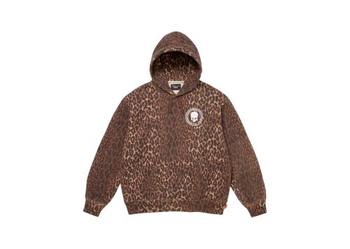 Supreme Number ine Hooded Sweatshirt Leopard