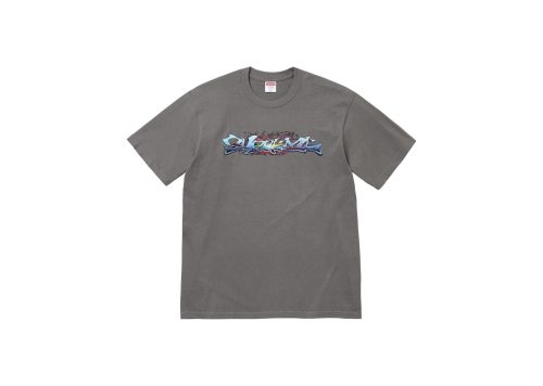 Supreme Tag Tee Charcoal