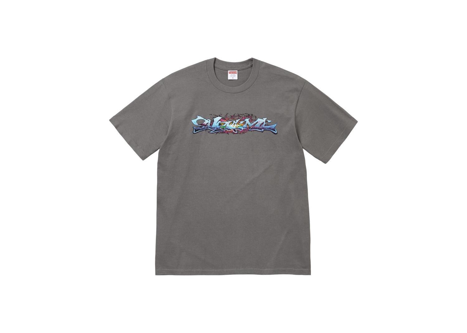 Supreme Tag Tee Charcoal