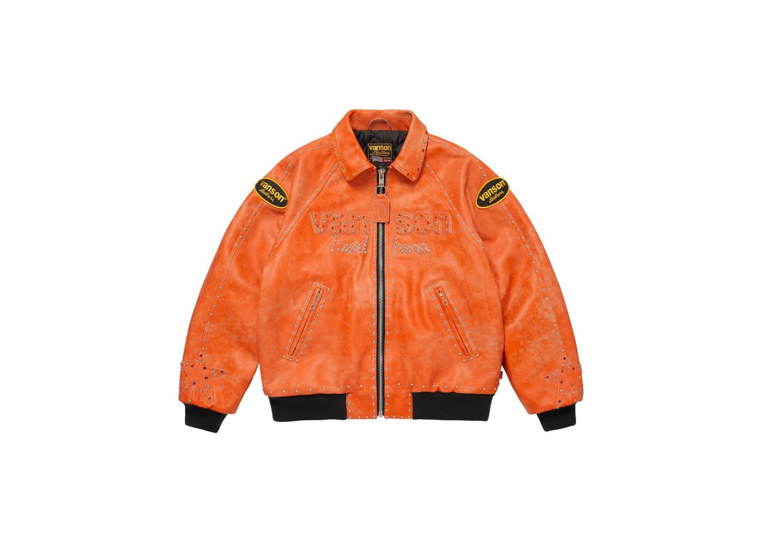 Supreme Vanson Leathers b.b. Simon Jacket Orange