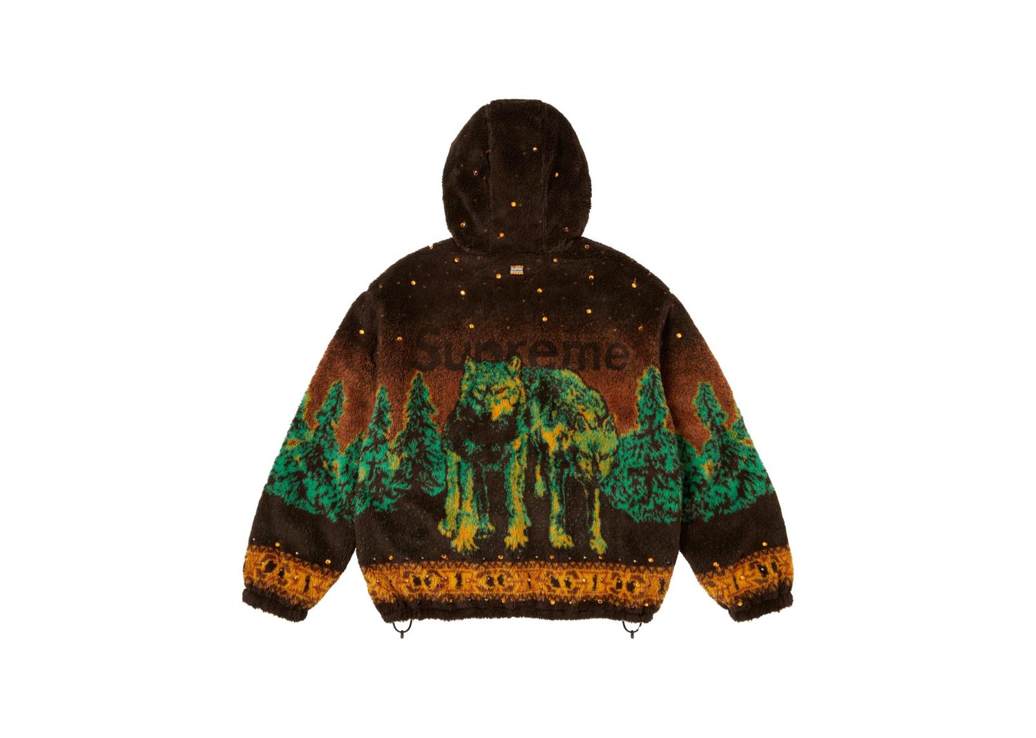 Supreme b.b. Simon Reversible Hooded Fleece Jacket Brown | FW25J52 