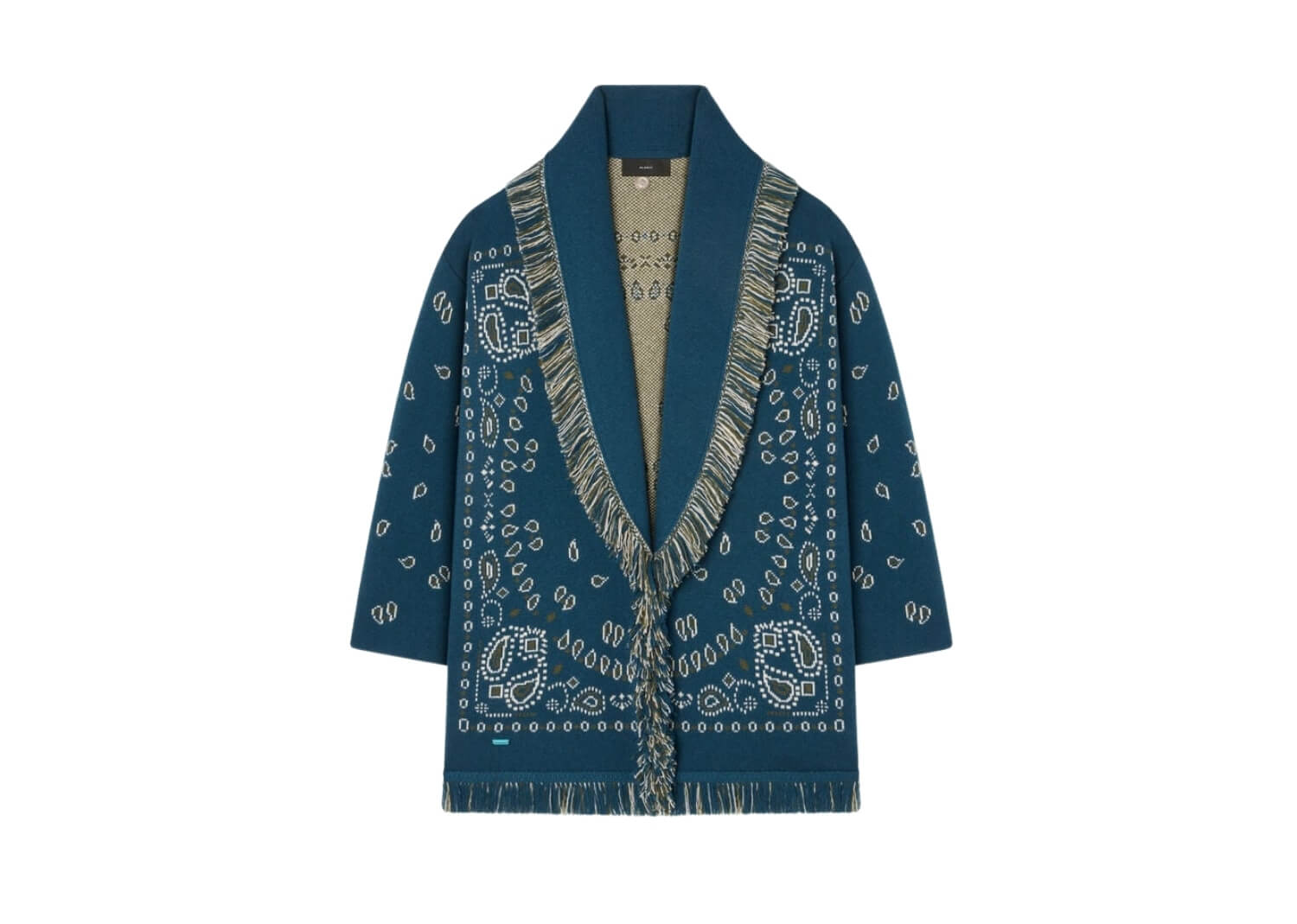 Alanui Bandana Jacquard Cardigan Multicolor Dip Dye