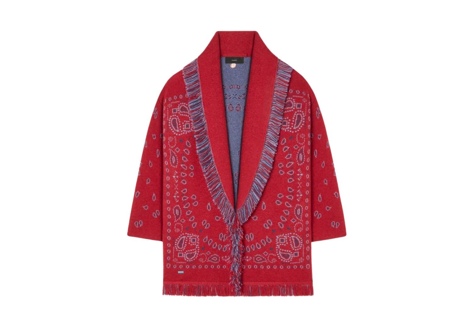 Alanui Bandana Jacquard Cardigan Ruby-Multicolor