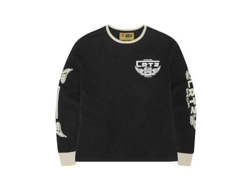 Corteiz Gasolina Waffle Long Sleeve Black