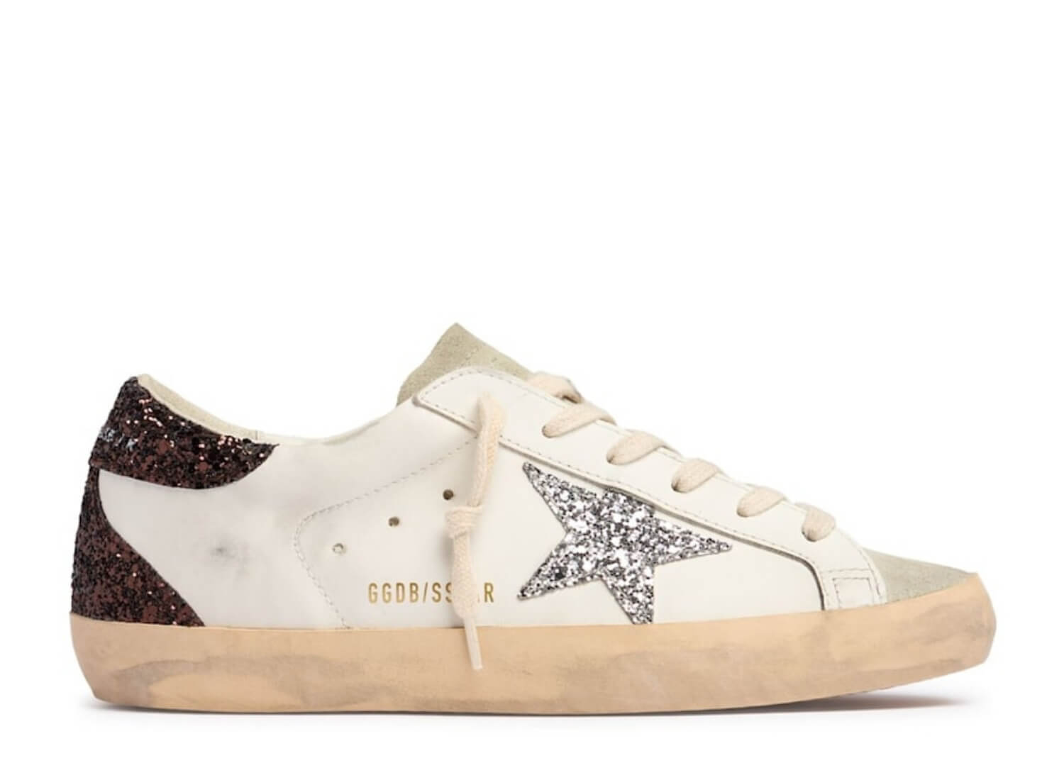Golden Goose 20mm Sneakers aus Leder & Wildleder Super Star Weiß Braun