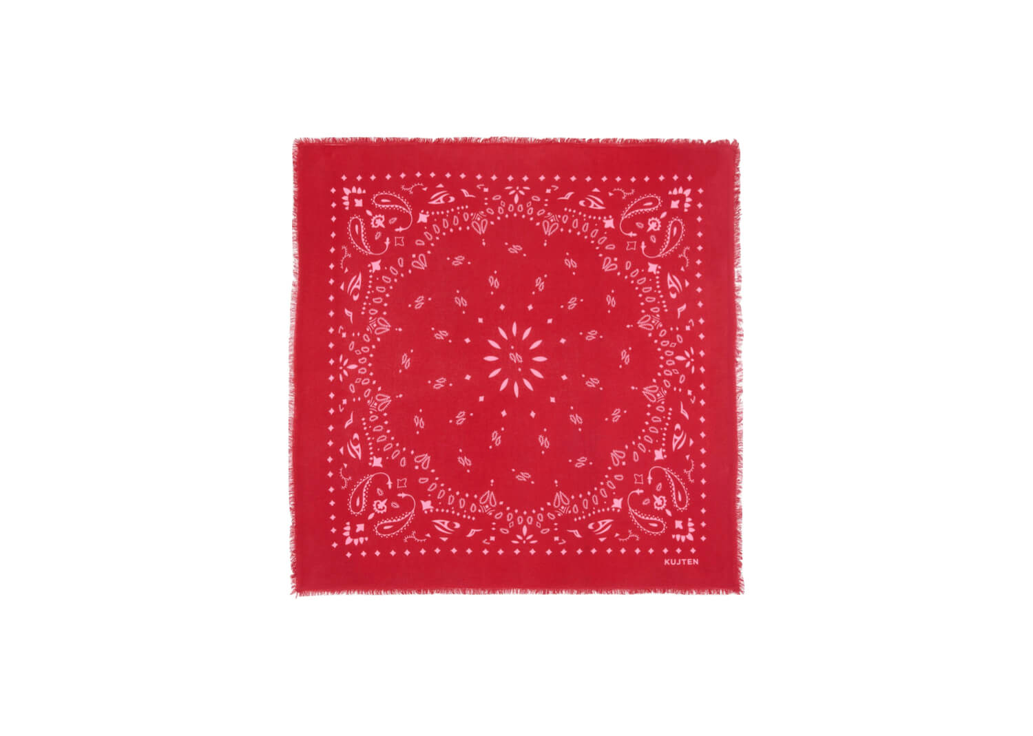 Kujten Large Bandana Hachiko Red Flag Candy Pink