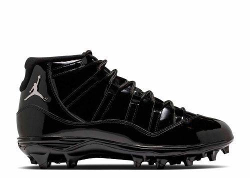 Nike Air Jordan 11 Mid TD Cleat Patent Black