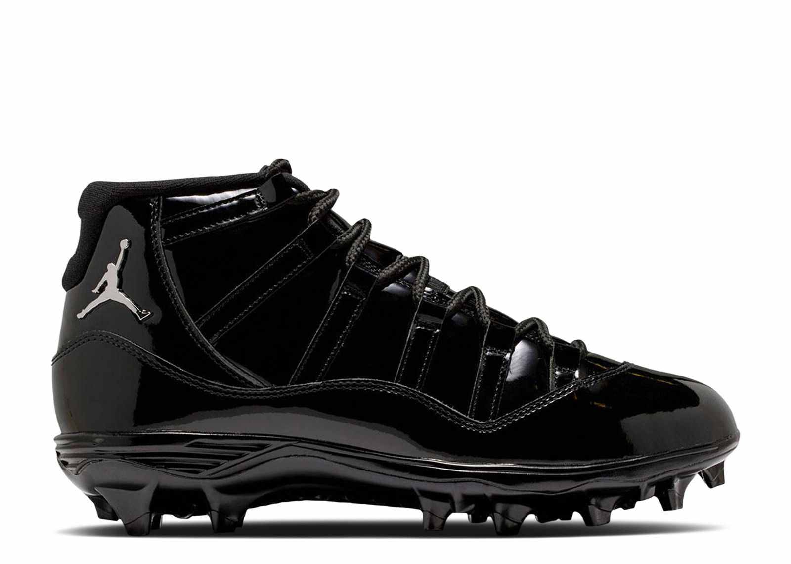 Nike Air Jordan 11 Mid TD Cleat Patent Black