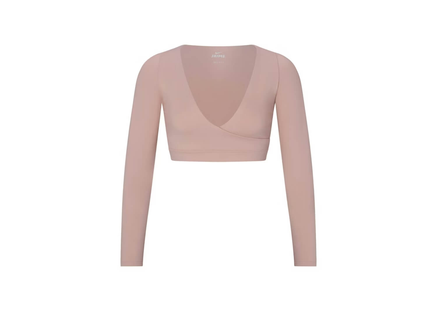 SKIMS NikeSKIMS Matte Wrap Long Sleeve Cropped Top Himalayan