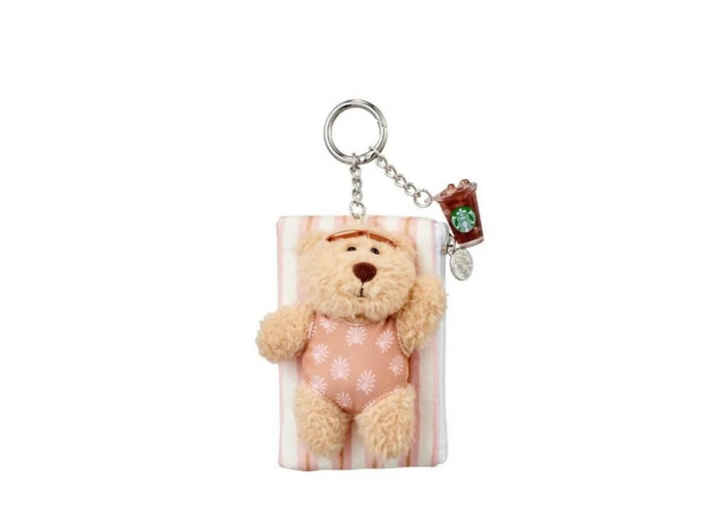 Starbucks Korea Plush Bearista Keychain Pouch – 2025 Summer Breeze (Limited Edition)