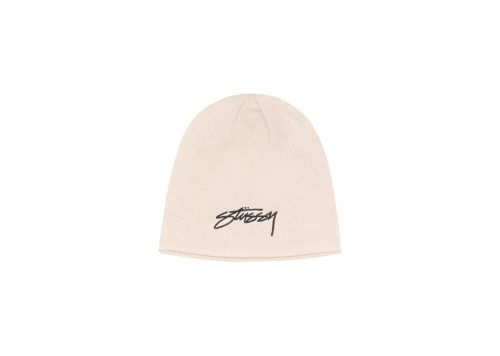 Stussy Chain Stitch Rolled Edge Skullcap Bone