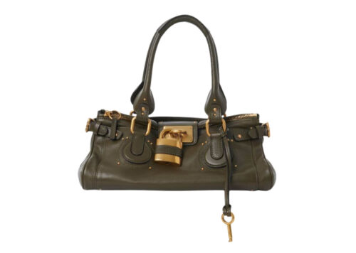 Chloé Paddington bag in grained leather Winter Ivy