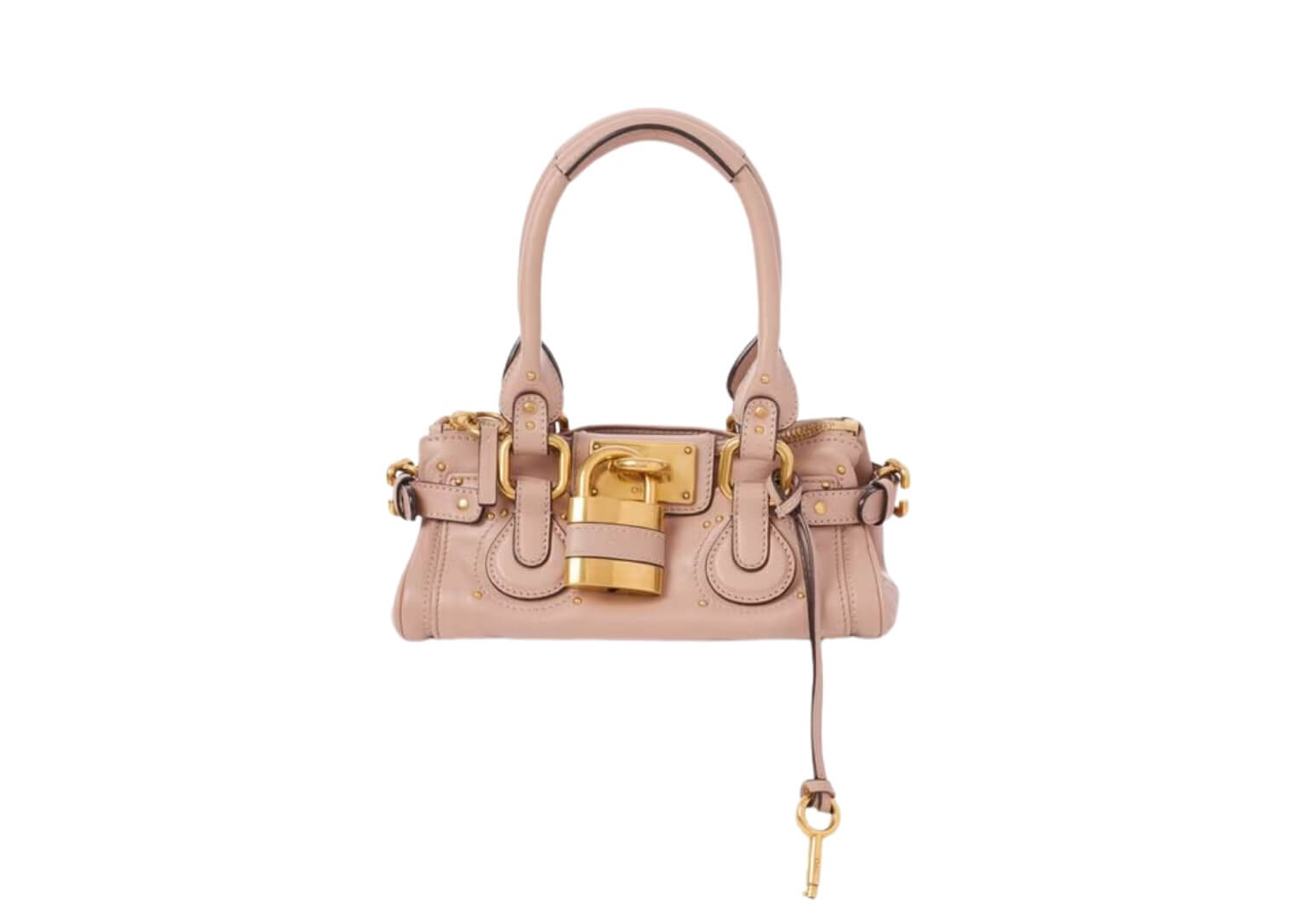 Chloé Small Paddington Bag Earthy Pink Grained Leather