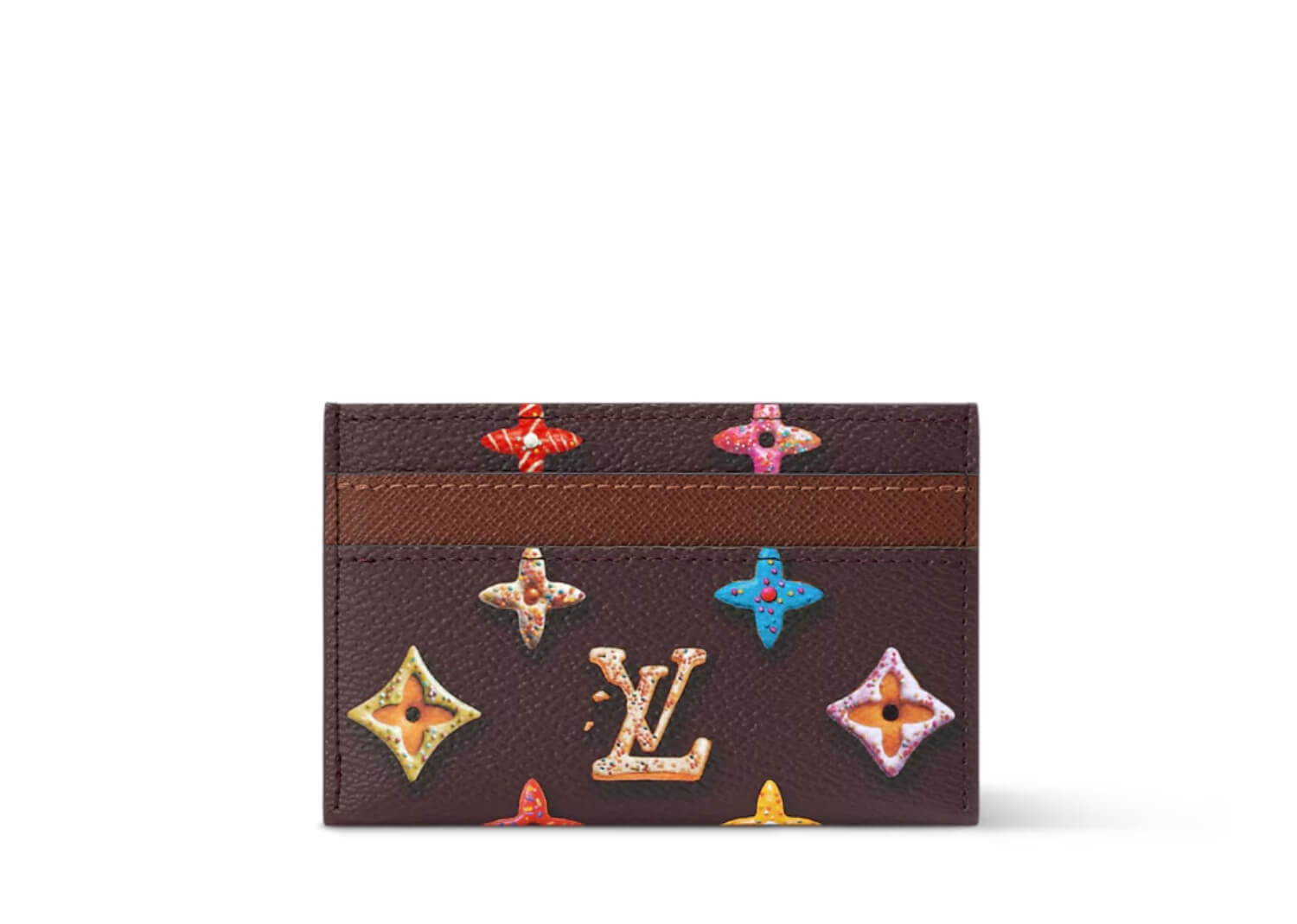 Louis Vuitton Double Card Holder Chocolate Monogram Donuts