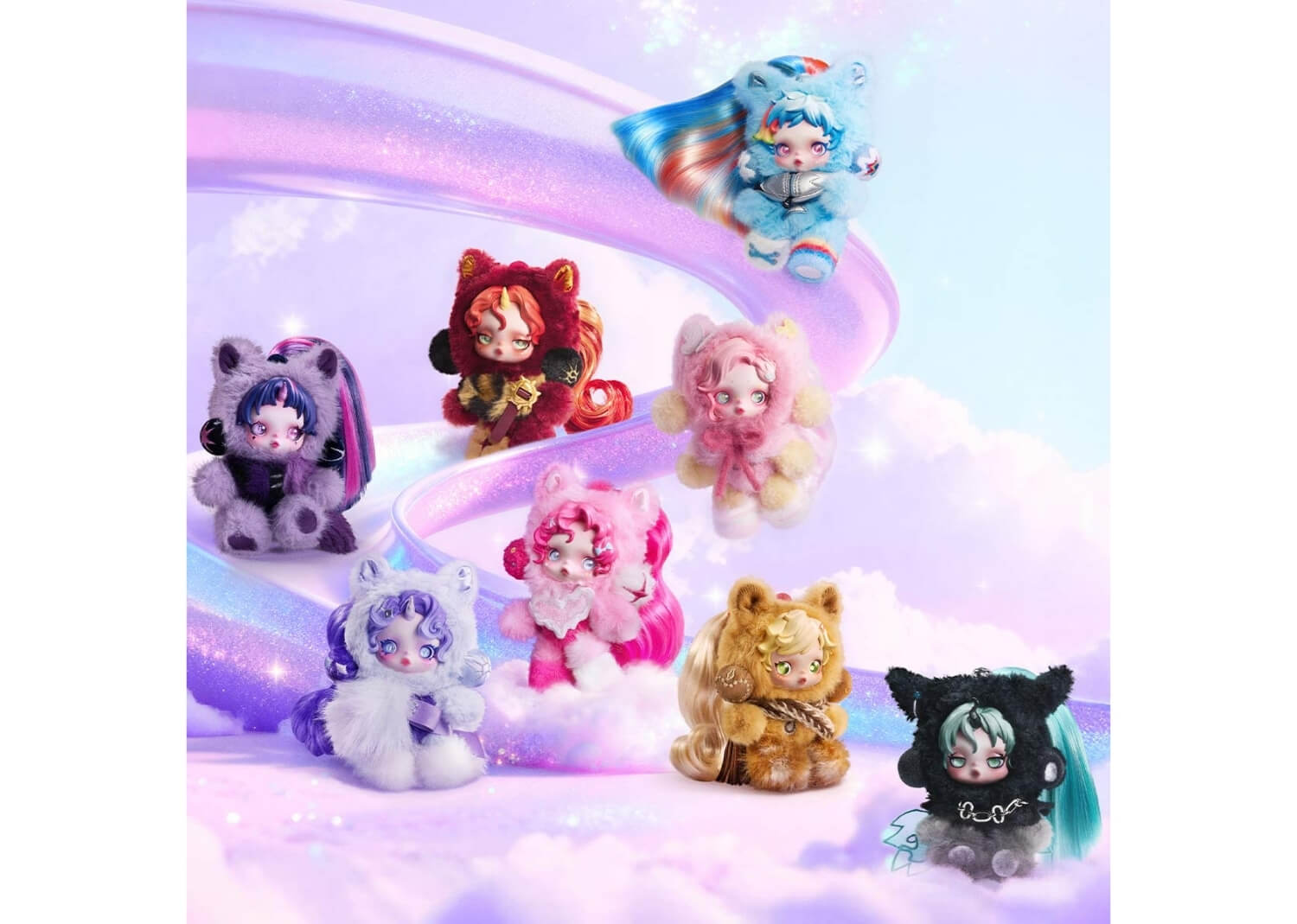 POP MART SKULLPANDA × My Little Pony Series Plush Doll Pendant