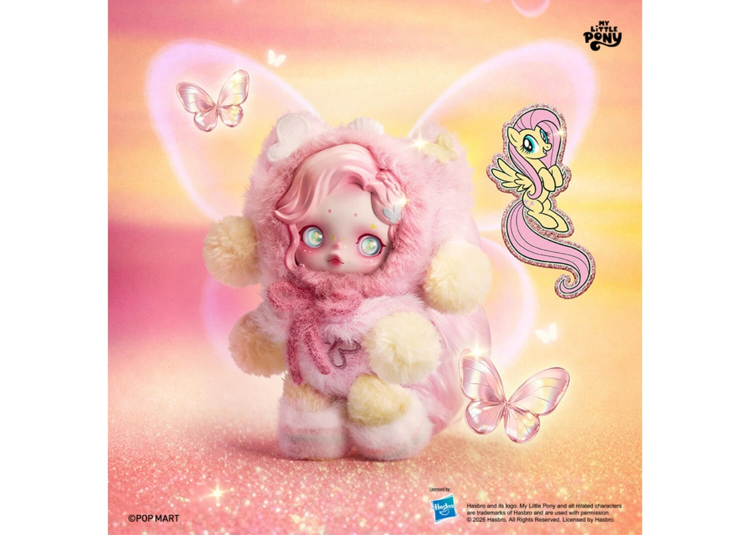 Pop Mart SKULLPANDA × My Little Pony Series Plush Doll Pendant