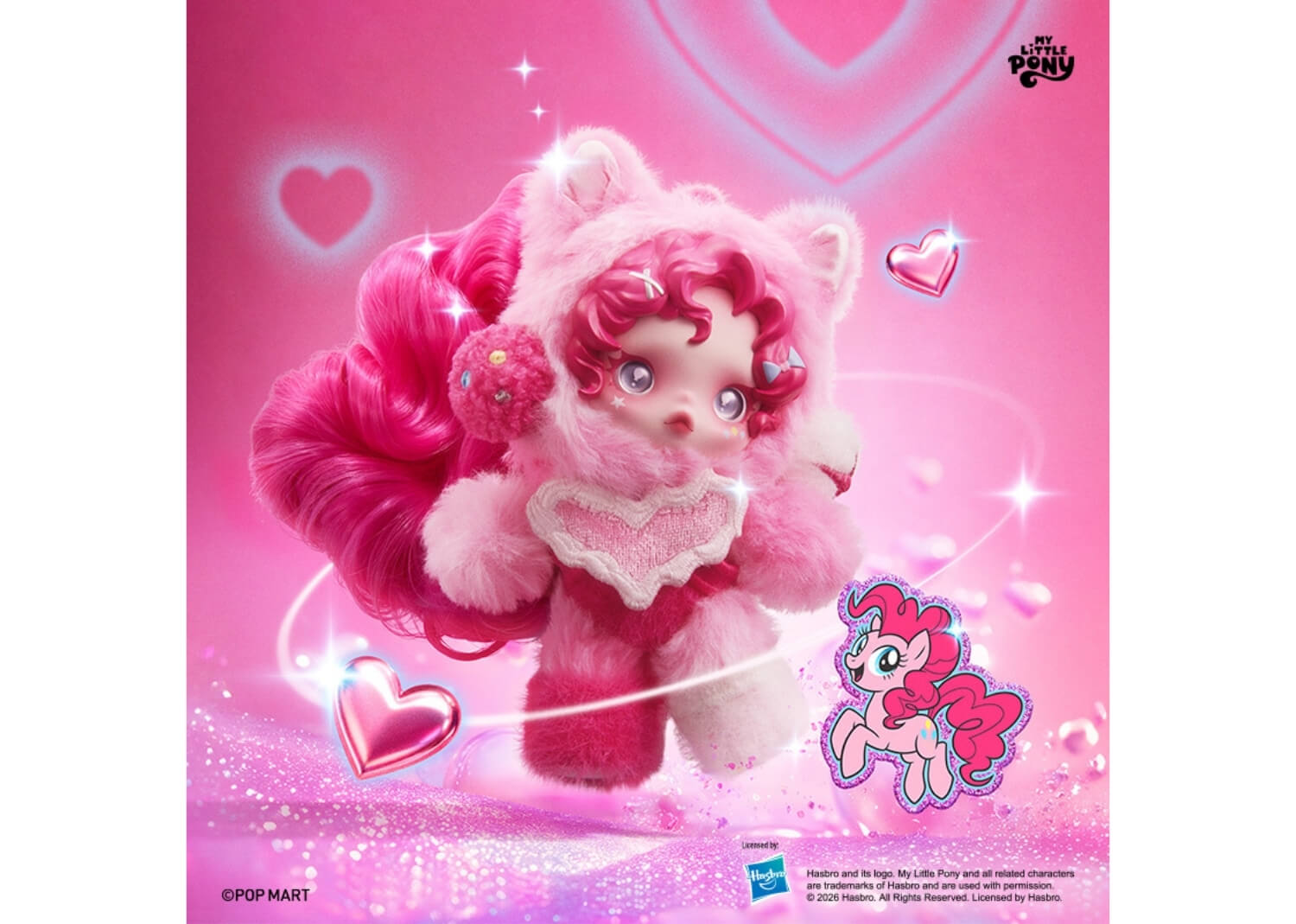 Pop Mart SKULLPANDA × My Little Pony Series Plush Doll Pendant