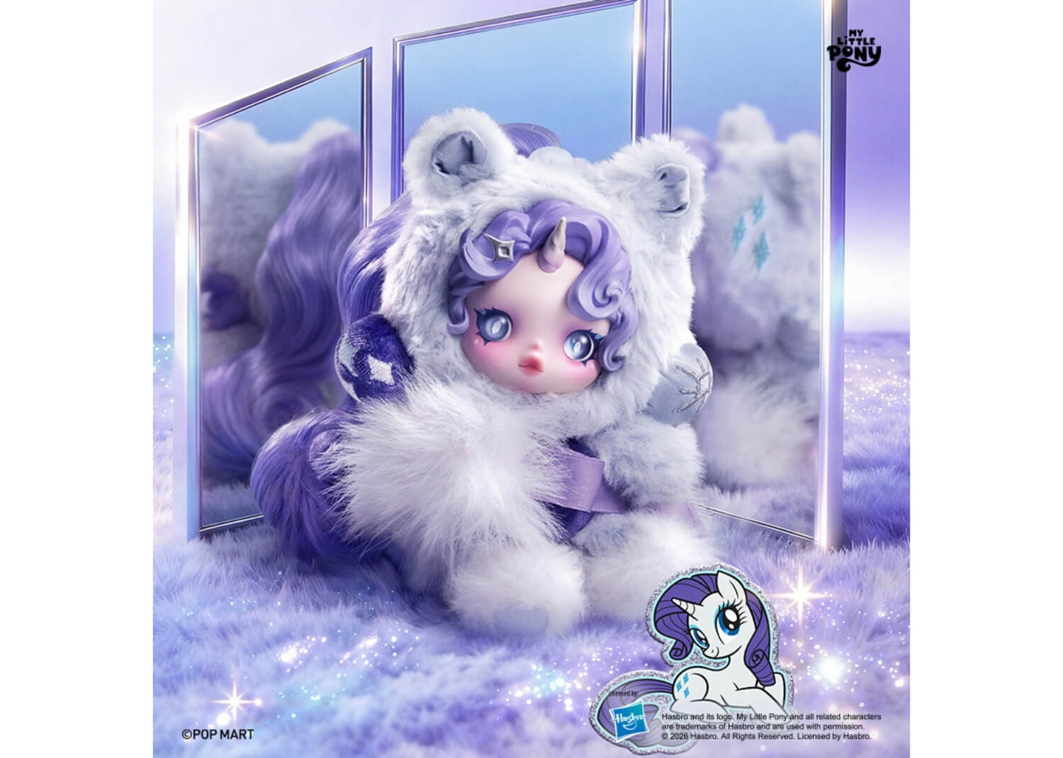 Pop Mart SKULLPANDA × My Little Pony Series Plush Doll Pendant