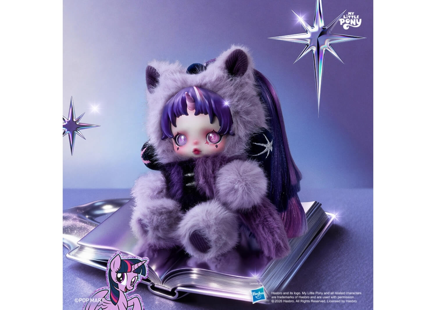 Pop Mart SKULLPANDA × My Little Pony Series Plush Doll Pendant