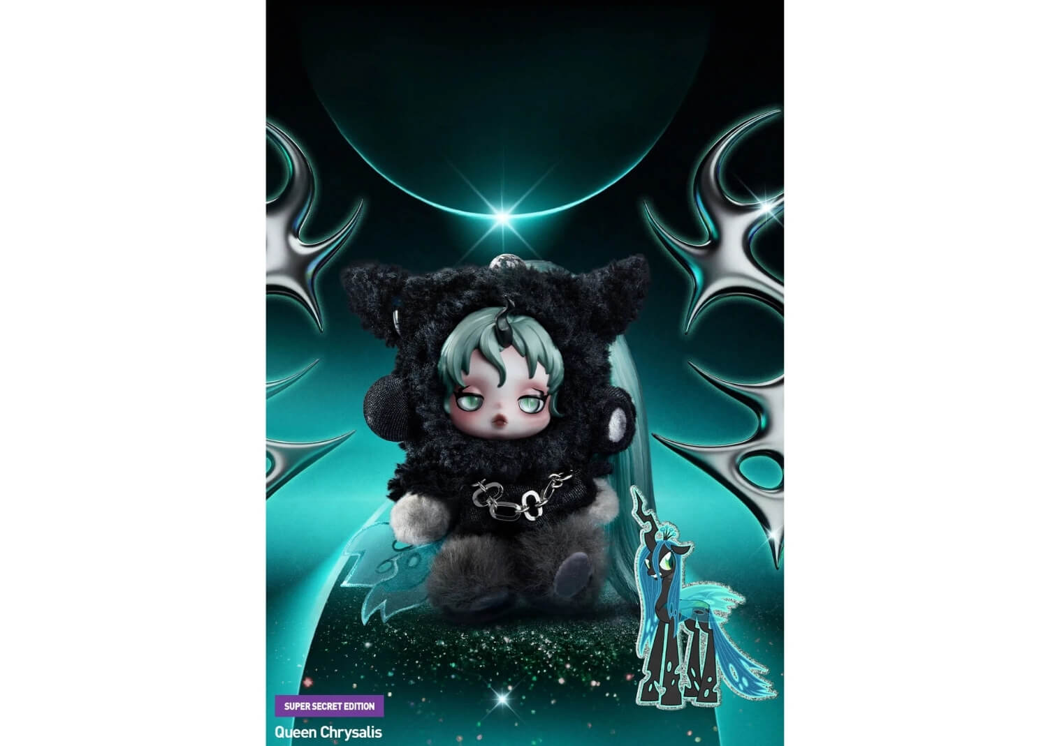 ぬいぐるみ Skullpanda Queen Chrysalis Super Secret Skullpanda My Little Pony Queen Chrysalis Super Secret Pop Mart