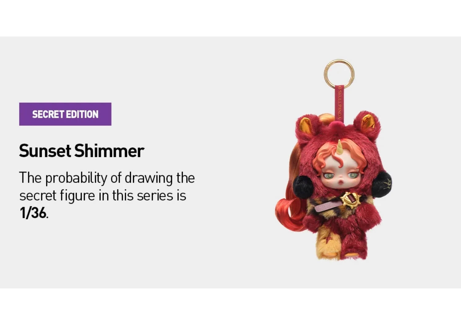 Pop Mart Skullpanda x My Little Pony Series Sunset Shimmer Secret