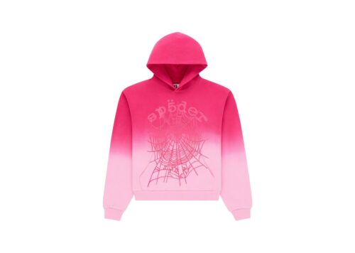 Sp5der OG Web Ombre Hoodie Pink