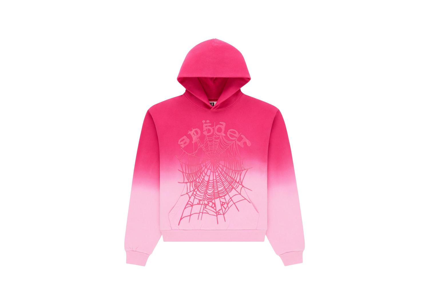 Sp5der OG Web Ombre Hoodie Pink