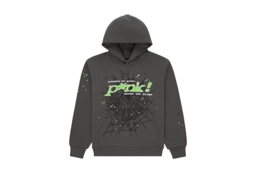 Sp5der Punk V2 Hoodie Slate Grey