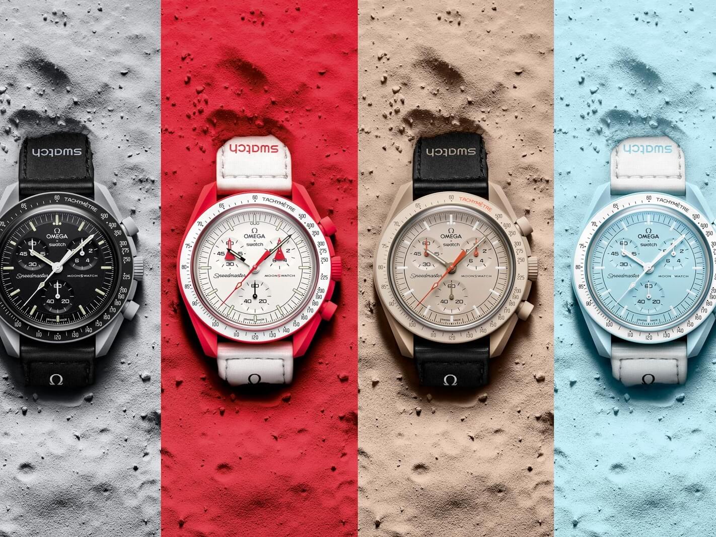 Swatch x Omega Bioceramic MoonSwatch koleksiyonu - 42 mm kronograf tasarım