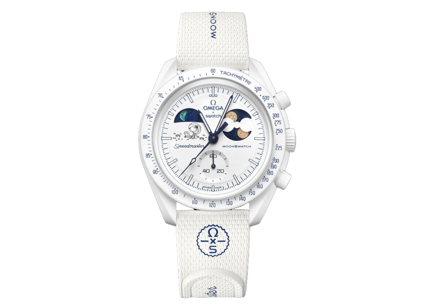 Swatch x Omega Bioceramic Mission To Earthphase Moonshine Gold Cold Moon White