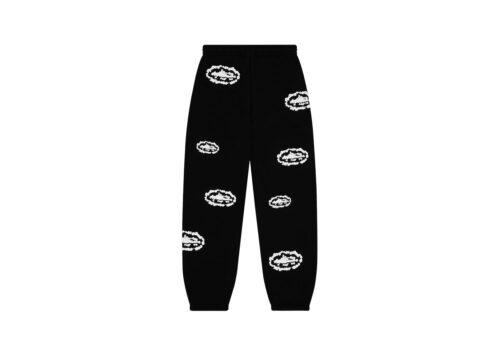 Corteiz x Denim Tears Island Wreath Sweatpant Black