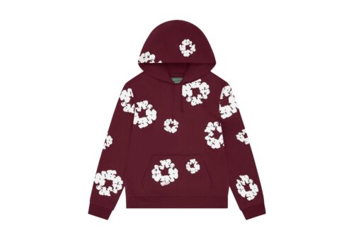 Denim Tears Cotton Wreath Hoodie Burgundy