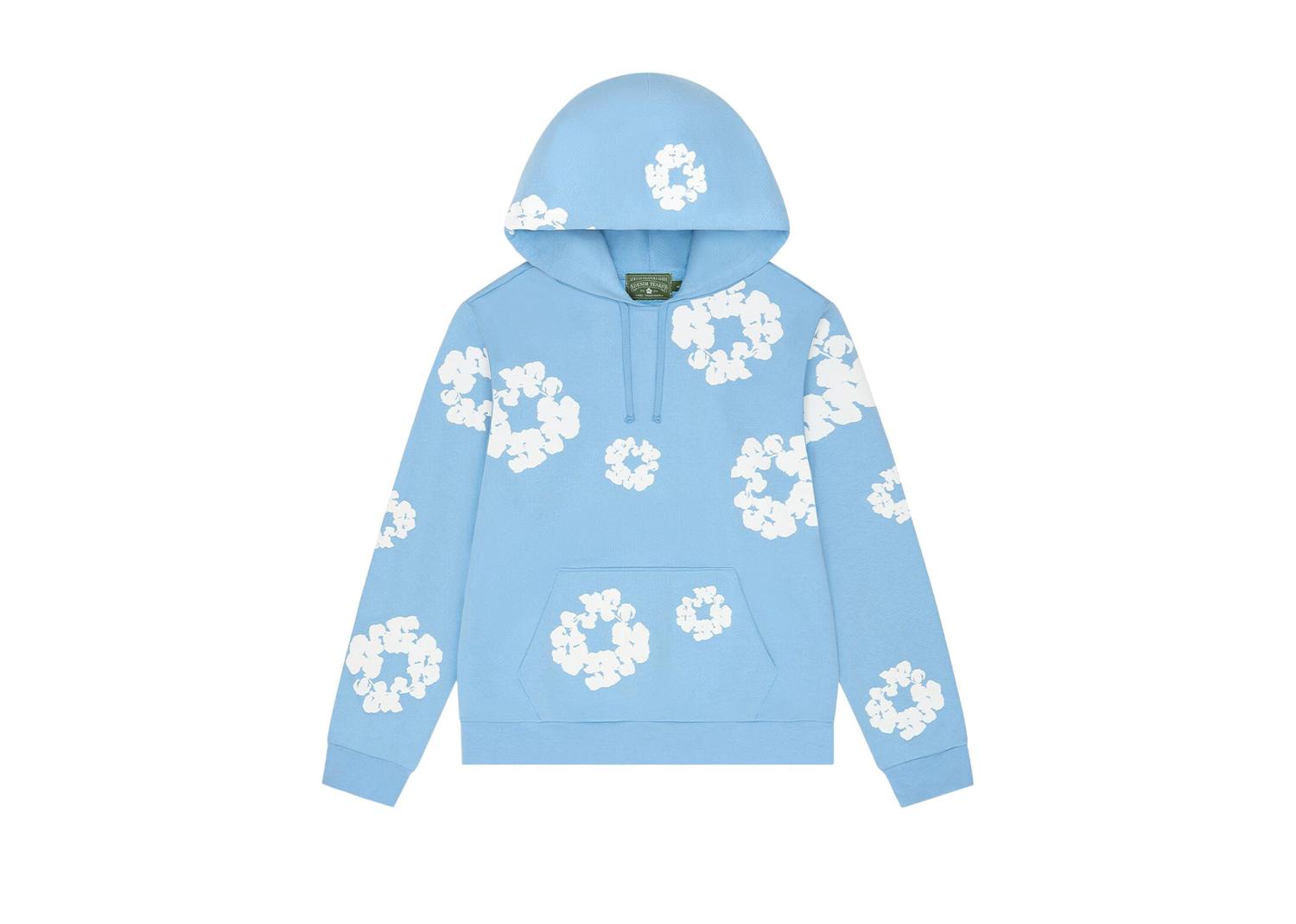 Denim Tears Cotton Wreath Hoodie Light Blue