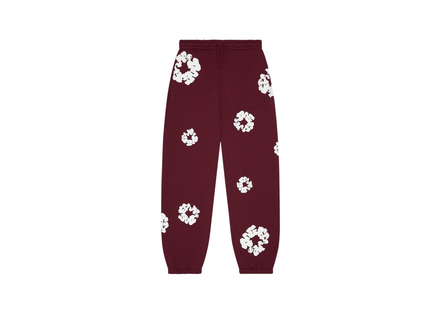 Denim Tears Cotton Wreath Sweatpants Burgundy