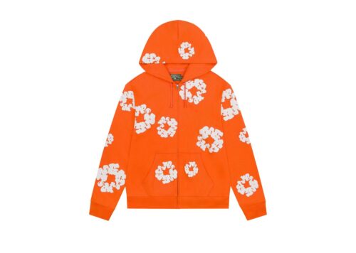 Denim Tears Cotton Wreath Zip Hoodie Orange