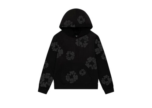 Denim Tears Faded Mono Cotton Wreath Hoodie Black