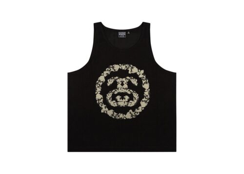 Denim Tears x Stussy Double S Wreath Gym Tank Black