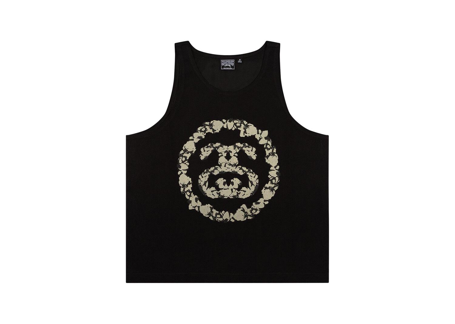 Denim Tears x Stussy Double S Wreath Gym Tank Black