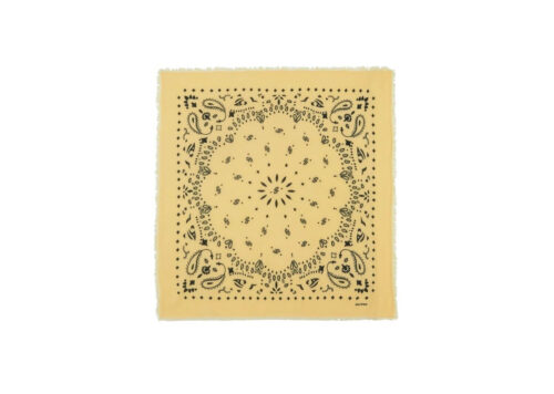 Kujten Large Bandana Hachiko Anise Large Printed Cashmere Bandana